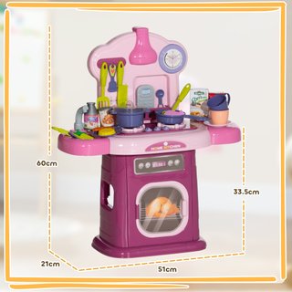 Cucina Giocattolo Bambini 3-6 Anni 38 Accessori
