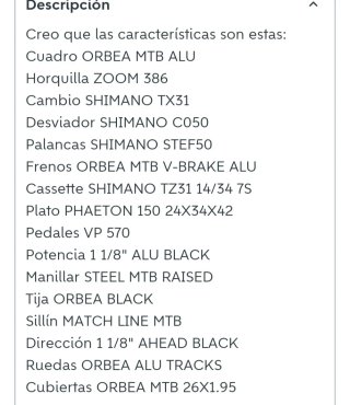 Bicicleta Orbea Mujer Azul