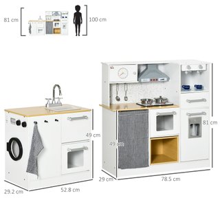 Cucina Giocattolo 2 Pezzi per Bambini 3-6 Anni