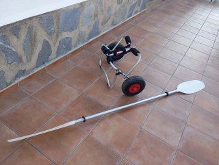 Kayak Rojo Rambler 9.5 + Remo + Carrito