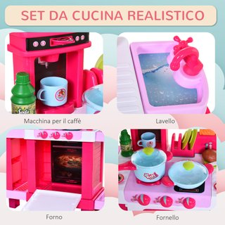 Cucina Giocattolo per Bambini con 38 Accessori