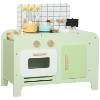 Set Cucina Giocattolo in Legno per Bambini Verde