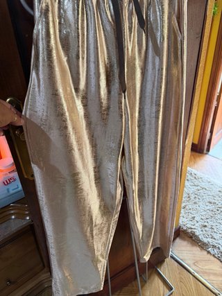 Conjunto licra blanco y dorado ojo