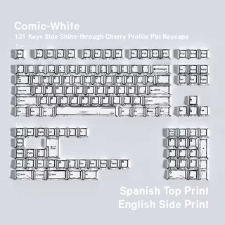 Keycaps Comic White ISO-ES