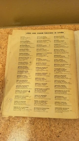 Lote libros Schaum Estadística y Cálculo Superior