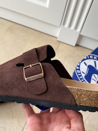 Zuecos Marrón Oscuro o Café Ante Birkenstock Nuevo