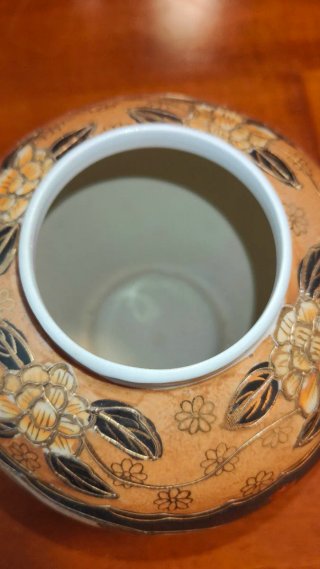 Vaso stile Satsuma Ceramica Blu Oro