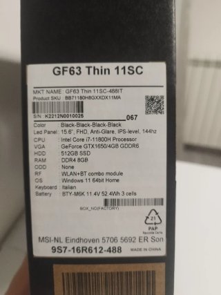 MSI Computer da gaming (prezzo trattabile)