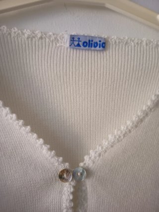 Bolero niña blanco roto T.8