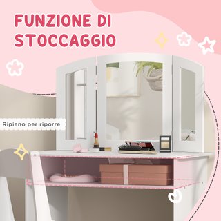 Set da Trucco per Bambini con Tavolo Toeletta
