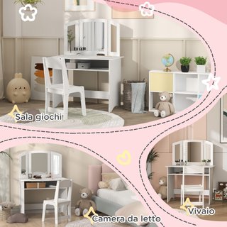 Set da Trucco per Bambini con Tavolo Toeletta