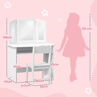 Set da Trucco per Bambini con Tavolo Toeletta