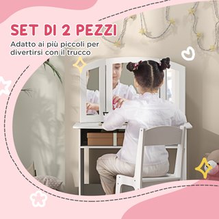 Set da Trucco per Bambini con Tavolo Toeletta