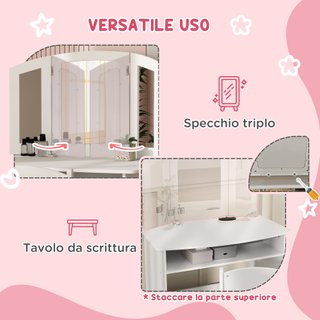 Set da Trucco per Bambini con Tavolo Toeletta
