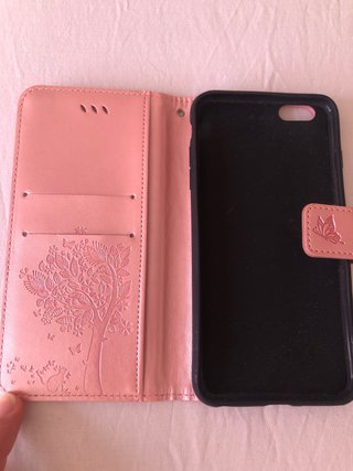 Funda iPhone 6 Plus Rosa Árbol Mariposas