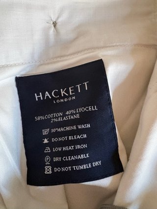 Pantalón Hackett Beige Hombre Talla Grande