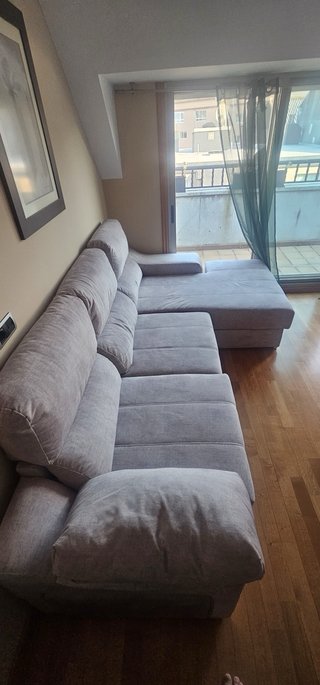 Sofá Chaise Longue Gris Conforama