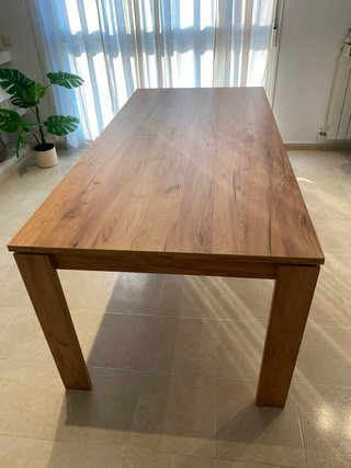 Mesa de comedor extensible de madera