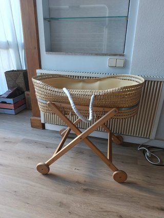 Moisés Cuna para bebé de mimbre