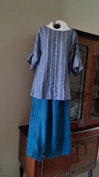 Pantaloni Oviesse gamba ampia + blusa