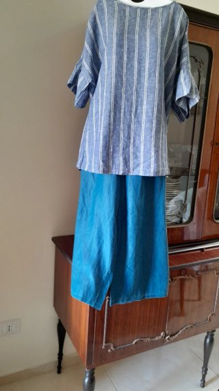Pantaloni Oviesse gamba ampia + blusa