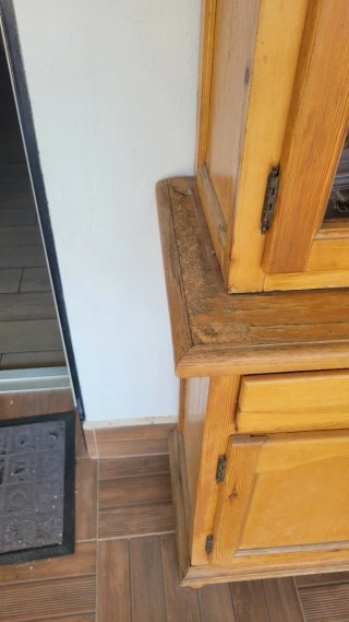 Mueble Aparador Madera Provenzal con Cristal