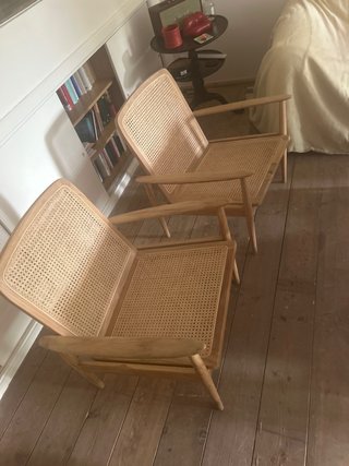 2 Sillones Madera y Rattan Zara Home