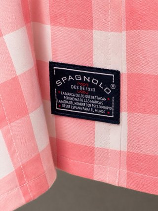 Camisa Spagnolo cuadros rosa Talla 2XL/6 = XL
