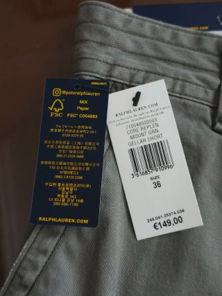 Polo Ralph Lauren Bermudas Talla 46 Verde Oliva