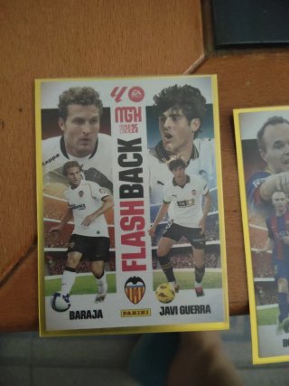 Cromo Panini Flashback Javi Guerra y Baraja Nuevo