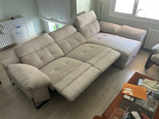 Sofá 4 plazas eléctrico beige