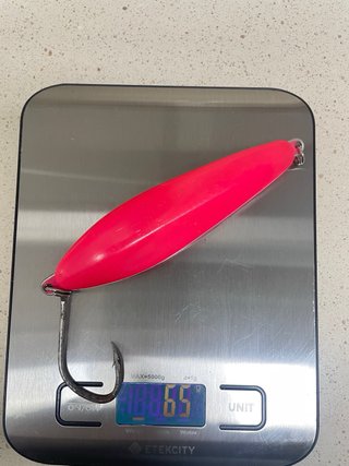 Señuelo de pesca atún rojo y negro