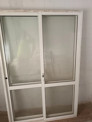 Ventanas correderas de aluminio blanco