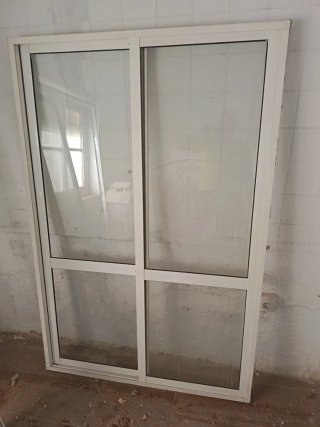 Ventanas correderas de aluminio blanco