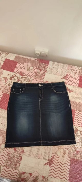 Minifalda vaquera azul talla 42
