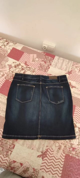 Minifalda vaquera azul talla 42