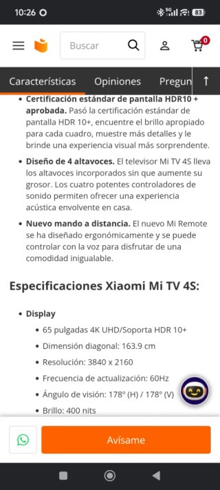 TV LED Xiaomi 65 4K UHD Smart TV