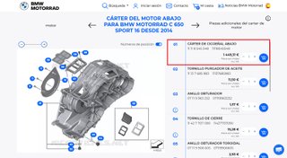 Basculante/Transmisión Carter BMW C650 Sport