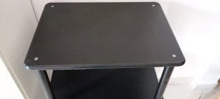Mobile porta TV con ruote in truciolato nero