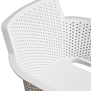 Sedia da Giardino con Braccioli in Resina Bianca