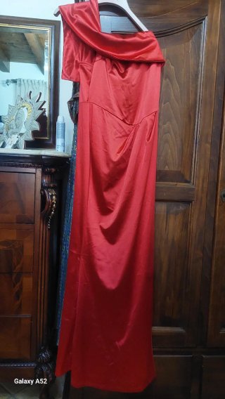 Vestitino raso rosso