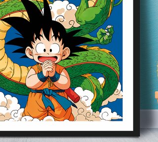 Cuadro Dragon Ball A3 GOKU y SHENRON