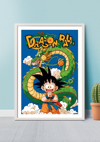Cuadro Dragon Ball A3 GOKU y SHENRON