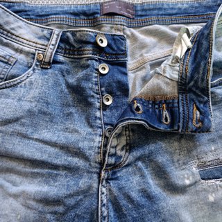 Bermuda Vaquera Zara Hombre Talla 38 Rotos
