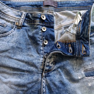 Bermuda Vaquera Zara Hombre Talla 38 Rotos