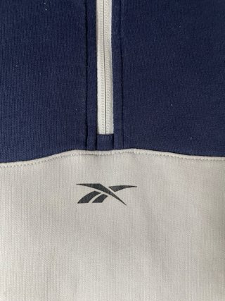 Sudadera Reebok Media Cremallera Azul Gris