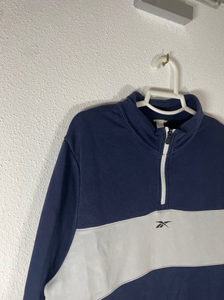 Sudadera Reebok Media Cremallera Azul Gris