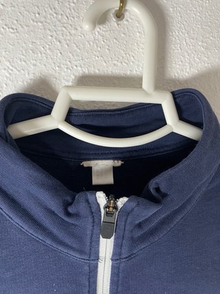 Sudadera Reebok Media Cremallera Azul Gris