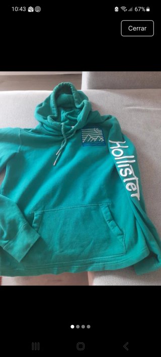 Sudadera Hollister Verde Talla XS