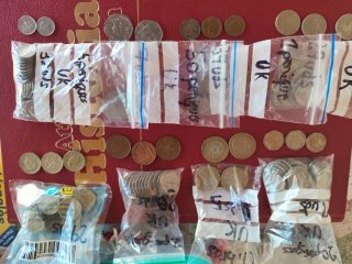 Monedas/Billetes UK/IT/FR/DOLAR